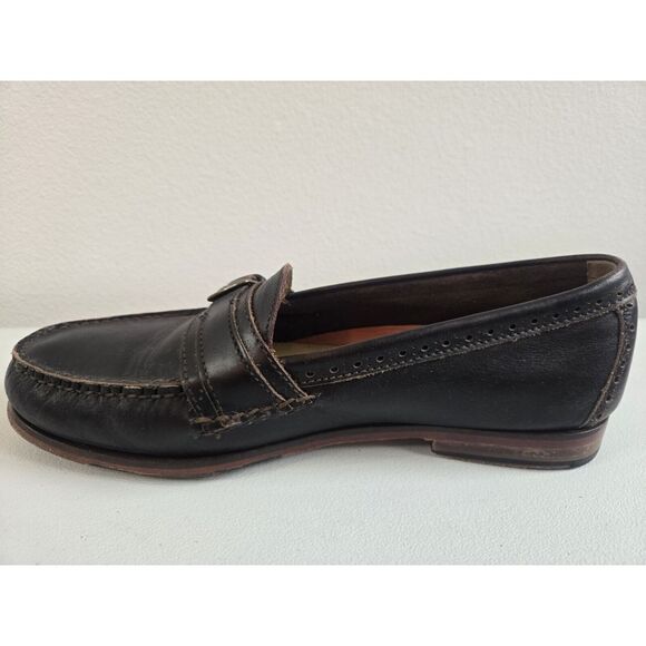COLE HAAN GRAND OS PINCH HAND SEWN BROWN BUCKLE‎ PENNY LOAFER SHOES MENS 10 - Picture 8 of 11
